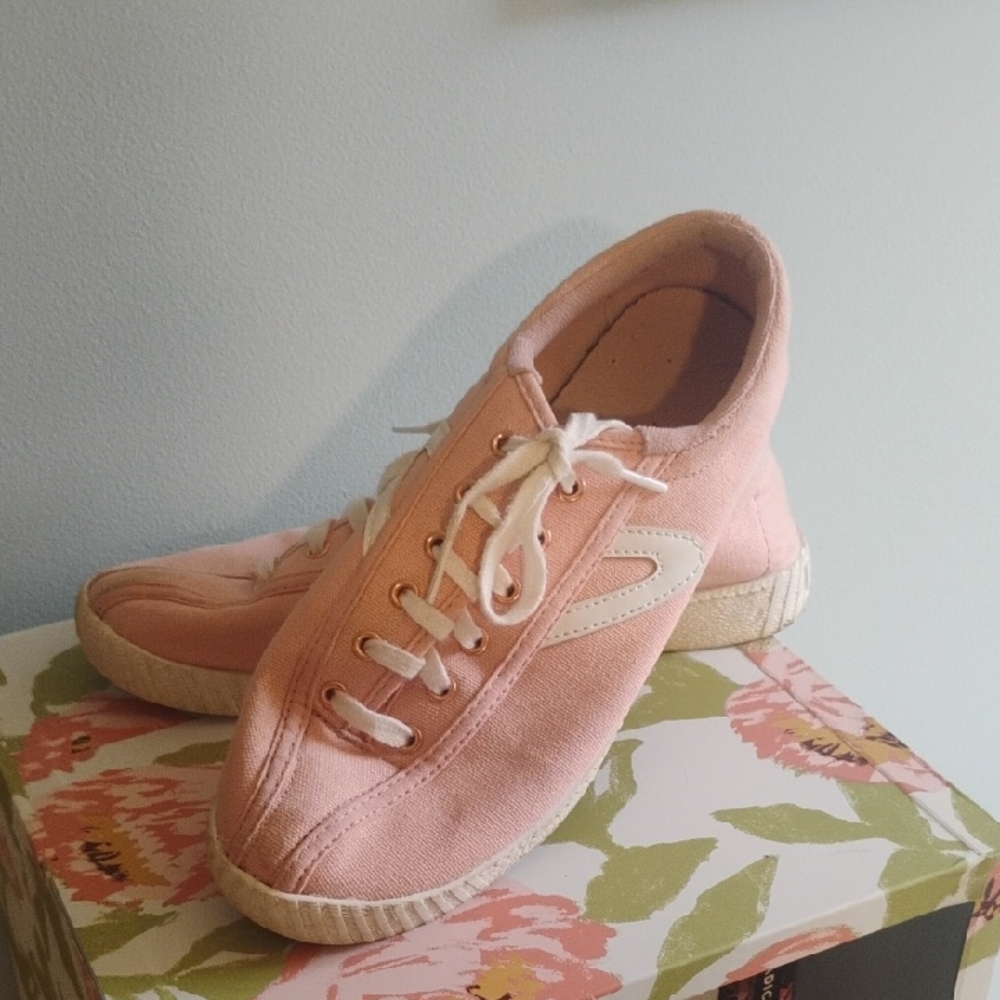Tretorn Blush Canvas Sneakers